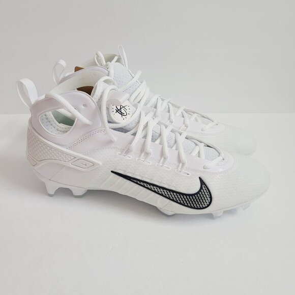 Nike Huarache 9 Elite Mid LAX Lacrosse Cleats FD0088-101 Size 12 White main image 7